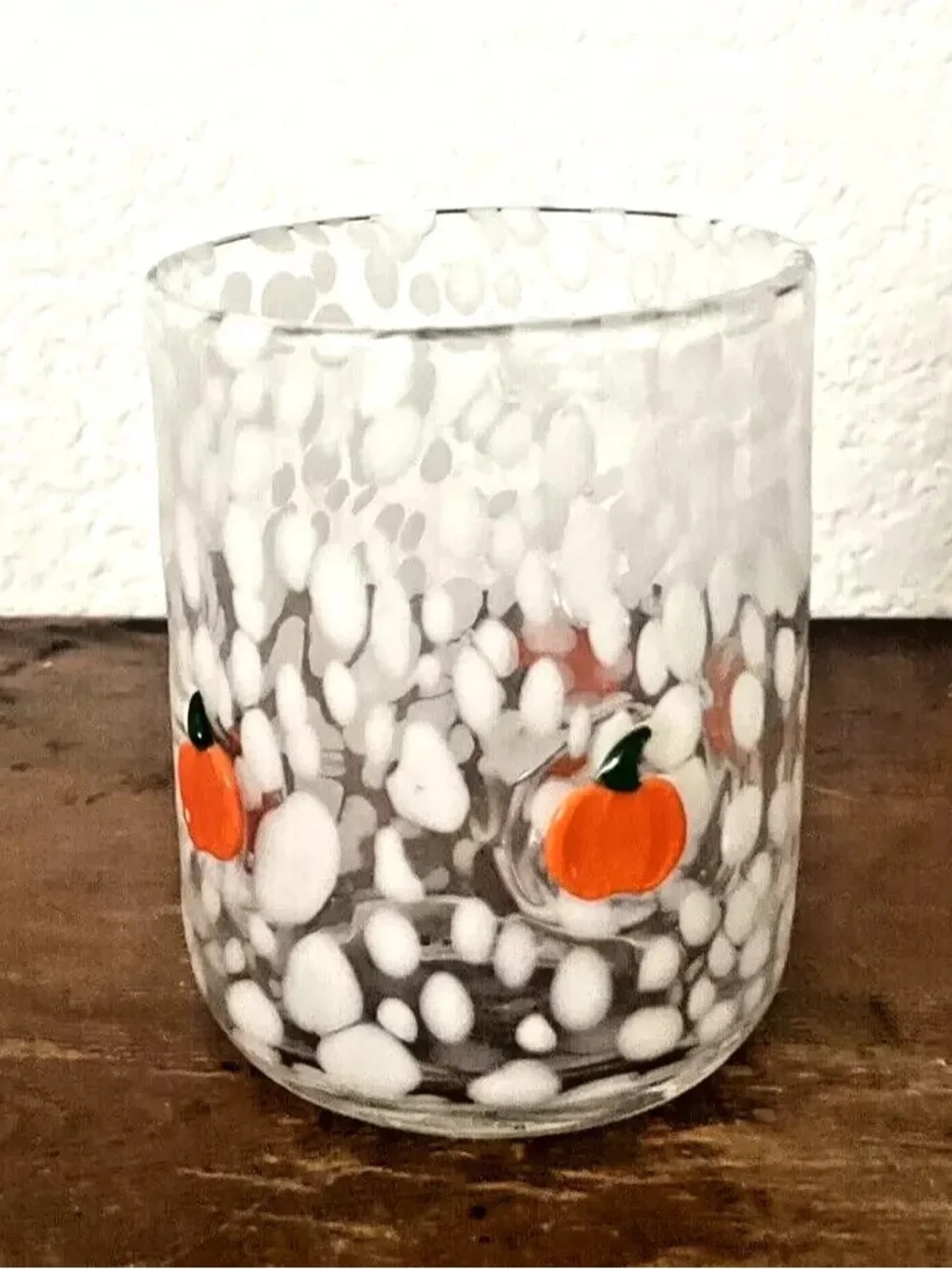 Anthropologie Icon Juice Glass Pumpkin